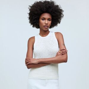 66- nwot no992 sz xs Crochet-Knit Crewneck Sweater Tank